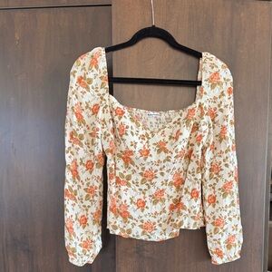 REFORMATION SMOCKED BLOUSE